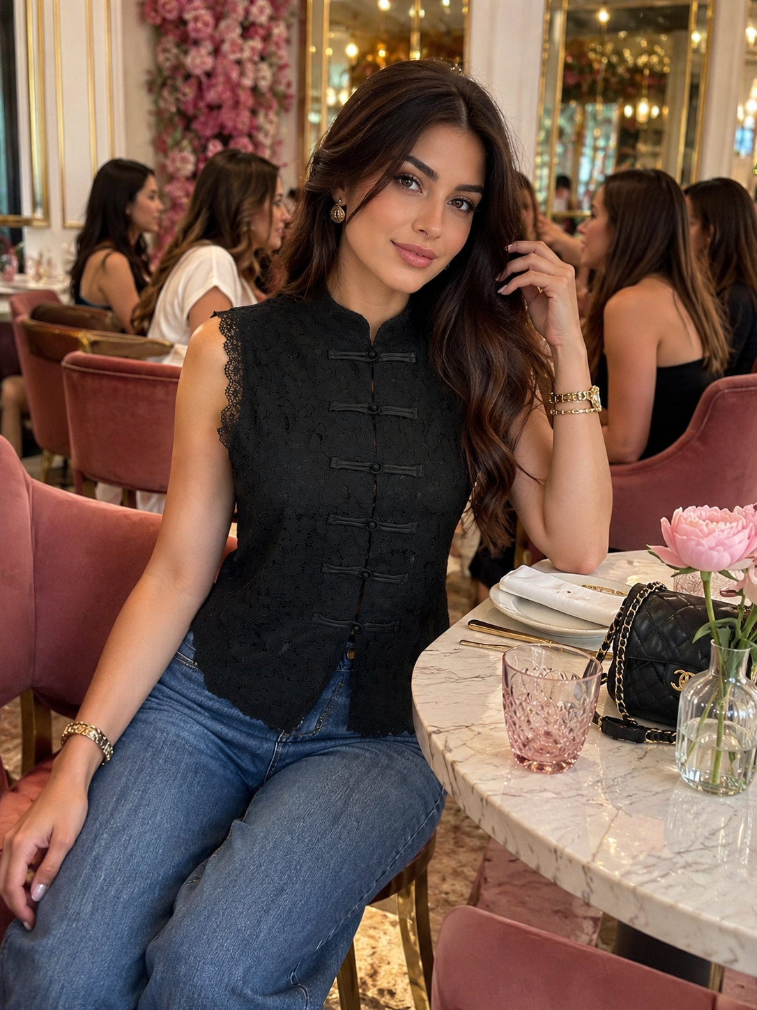 Blusa tina negra