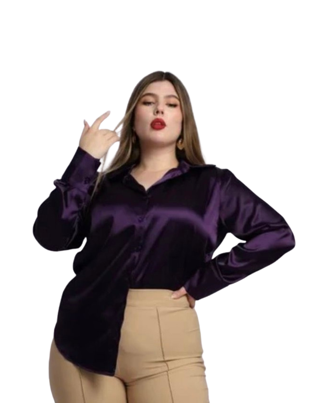 Camisa satinada