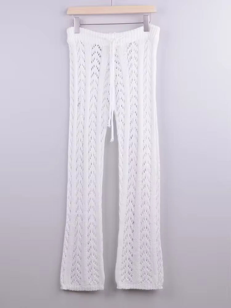 Pantalón tejido blanco