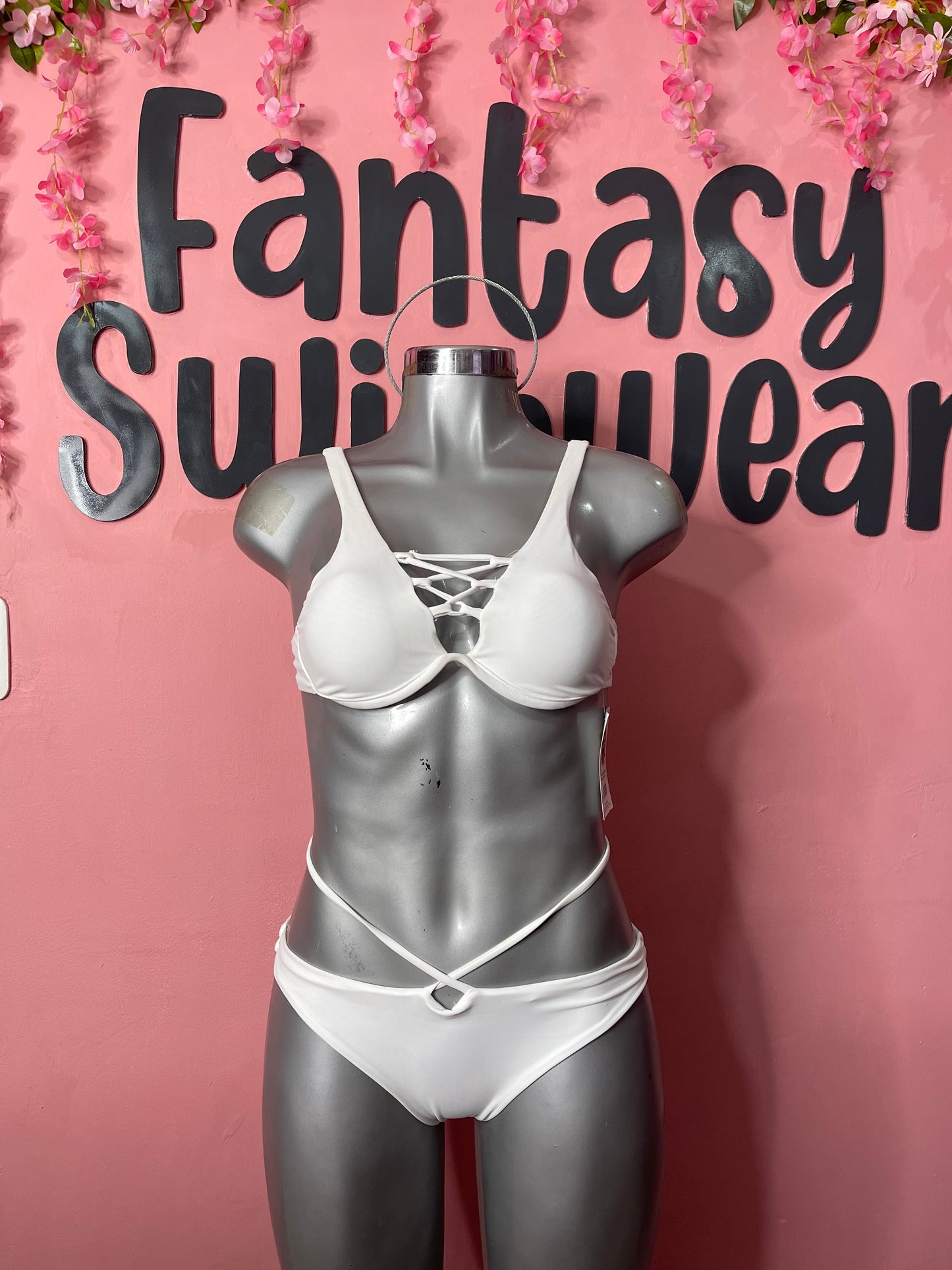Bikini listones blanco