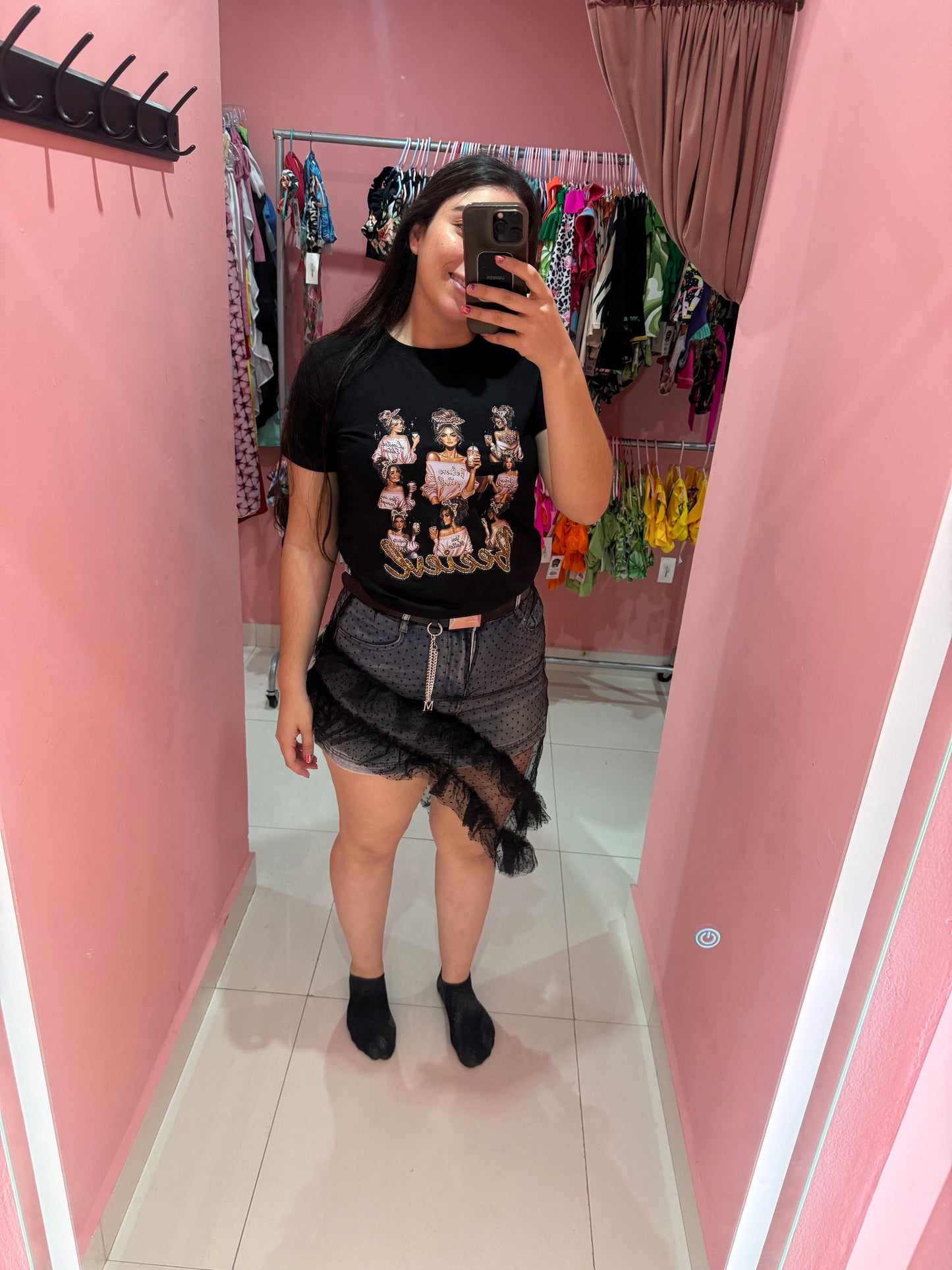 Falda short con olan