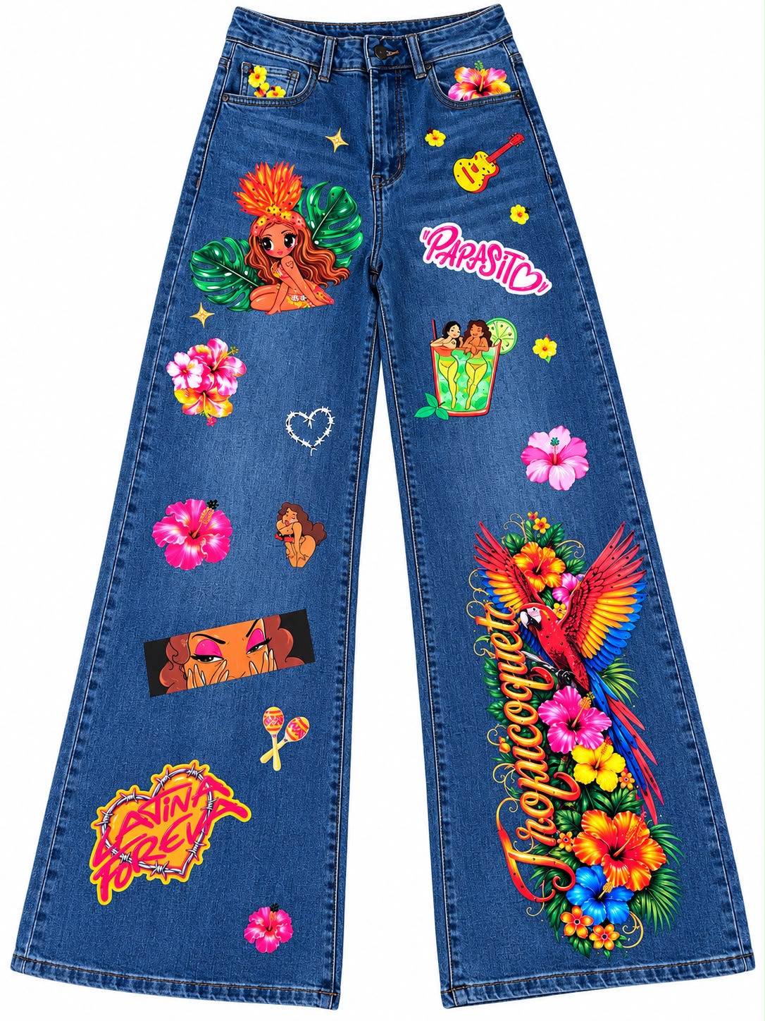 Pantalón estampado Karol G wide leg