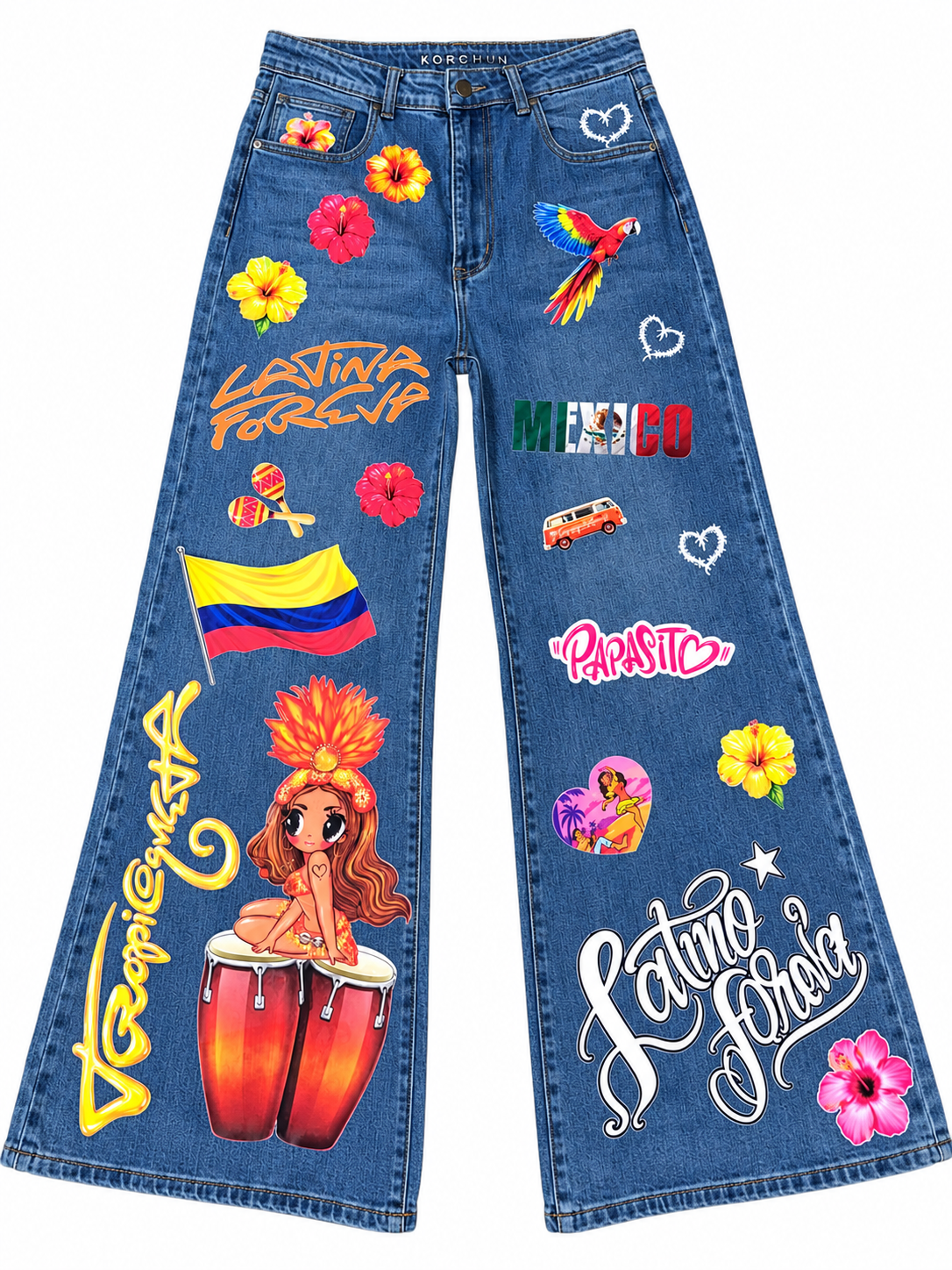 Pantalón estampado Karol G wide leg