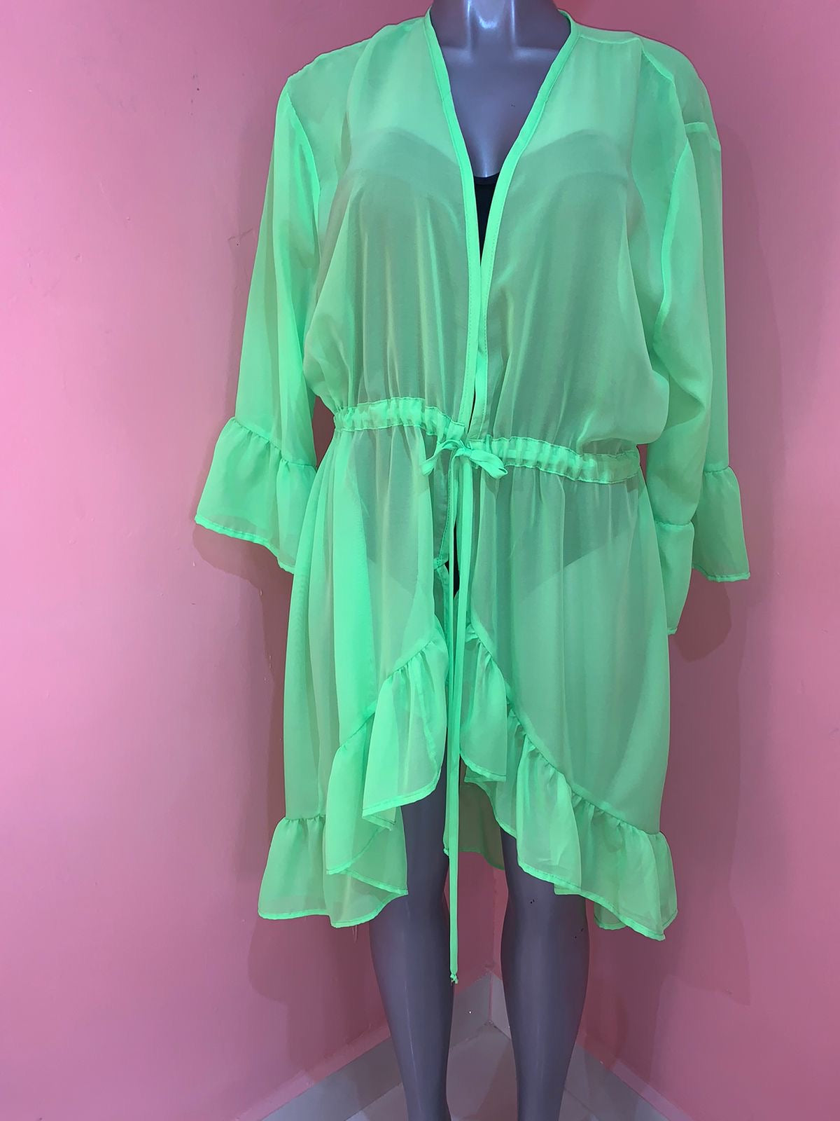 Kimono verde fosfo