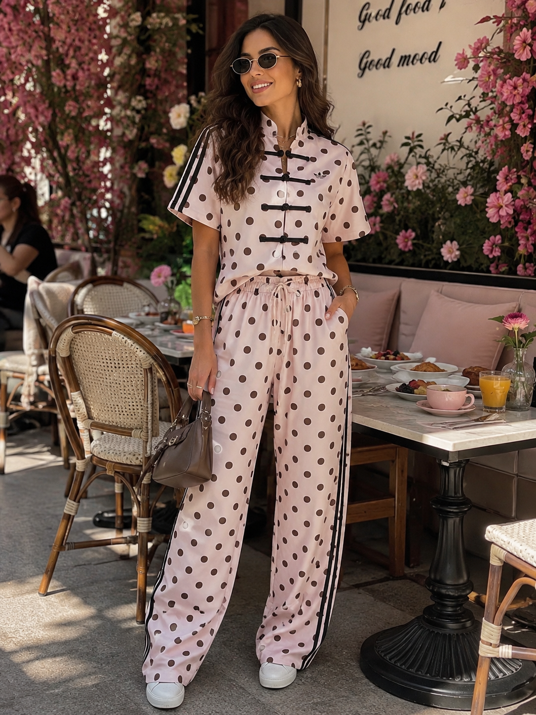 Set polka dots rosa