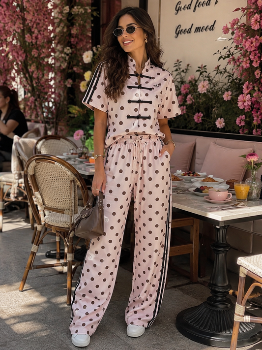 Set polka dots rosa