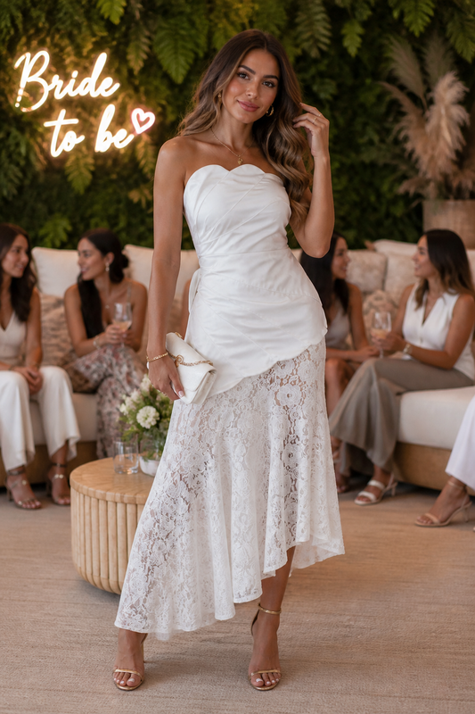 Vestido Asimétrico blanco