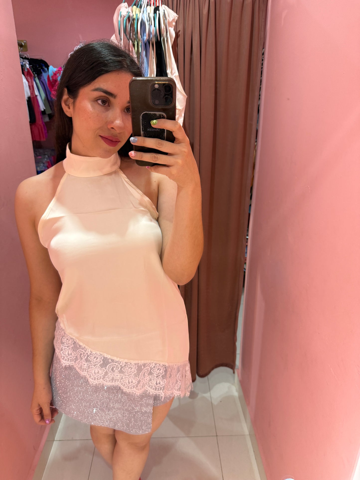 Blusa satinada ivory