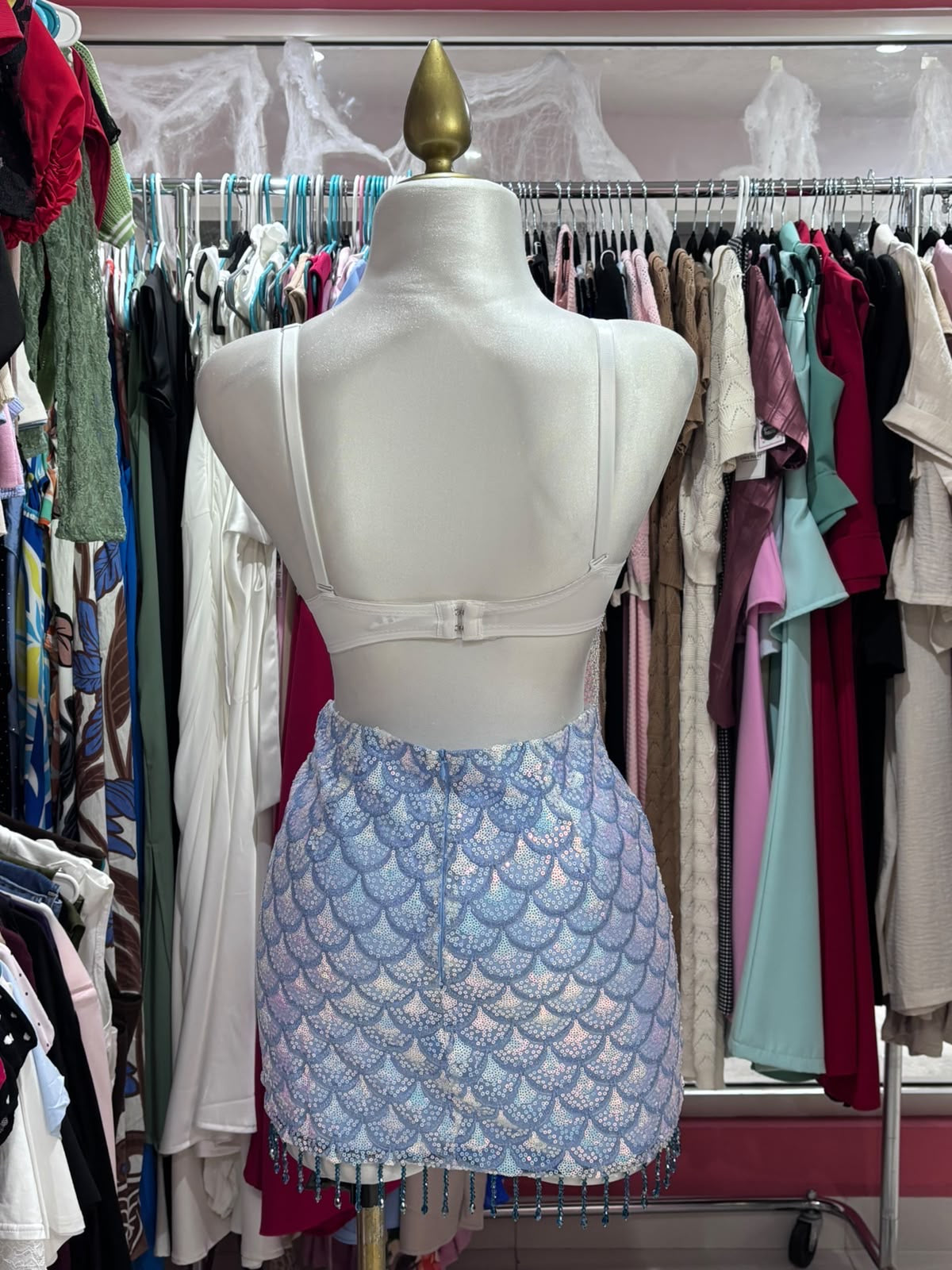 Falda sirena celeste