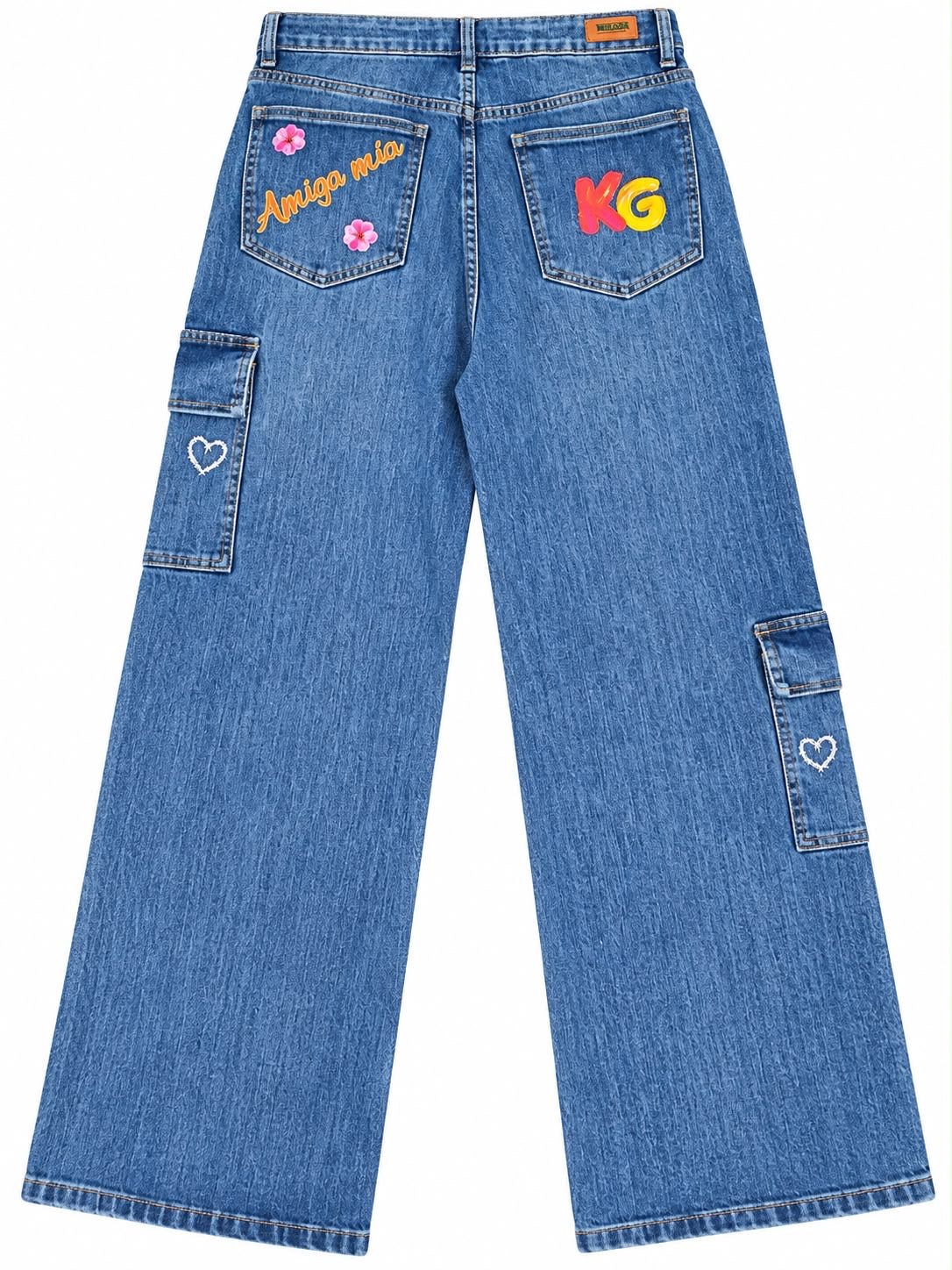 Pantalón estampado Karol G wide leg cargo
