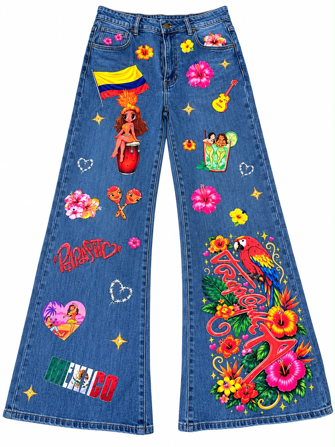 Pantalón estampado Karol G wide leg