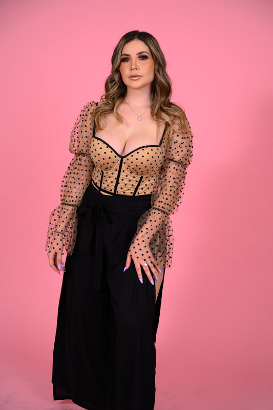 Pantalón de lino negro