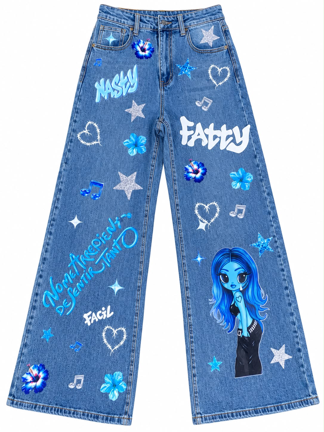 Pantalón estampado Karol G wide leg