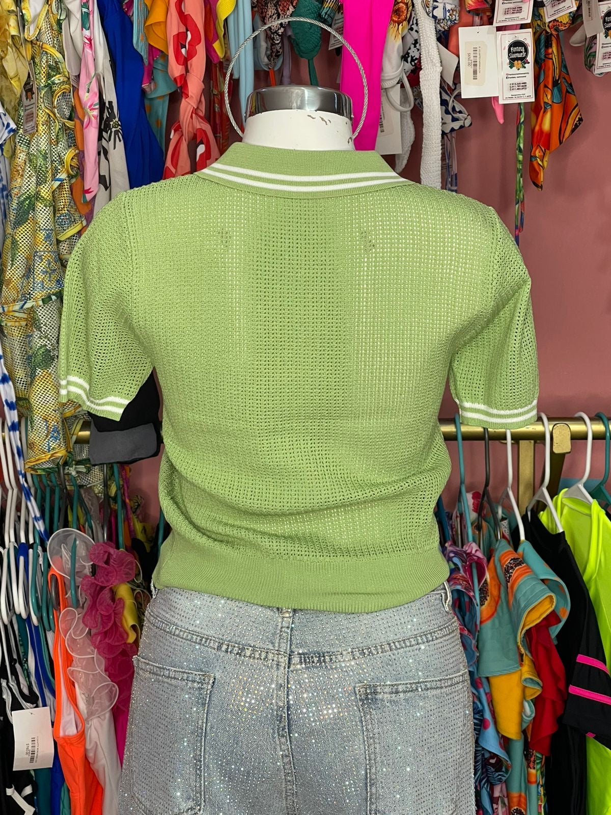 Playera tipo polo de punto