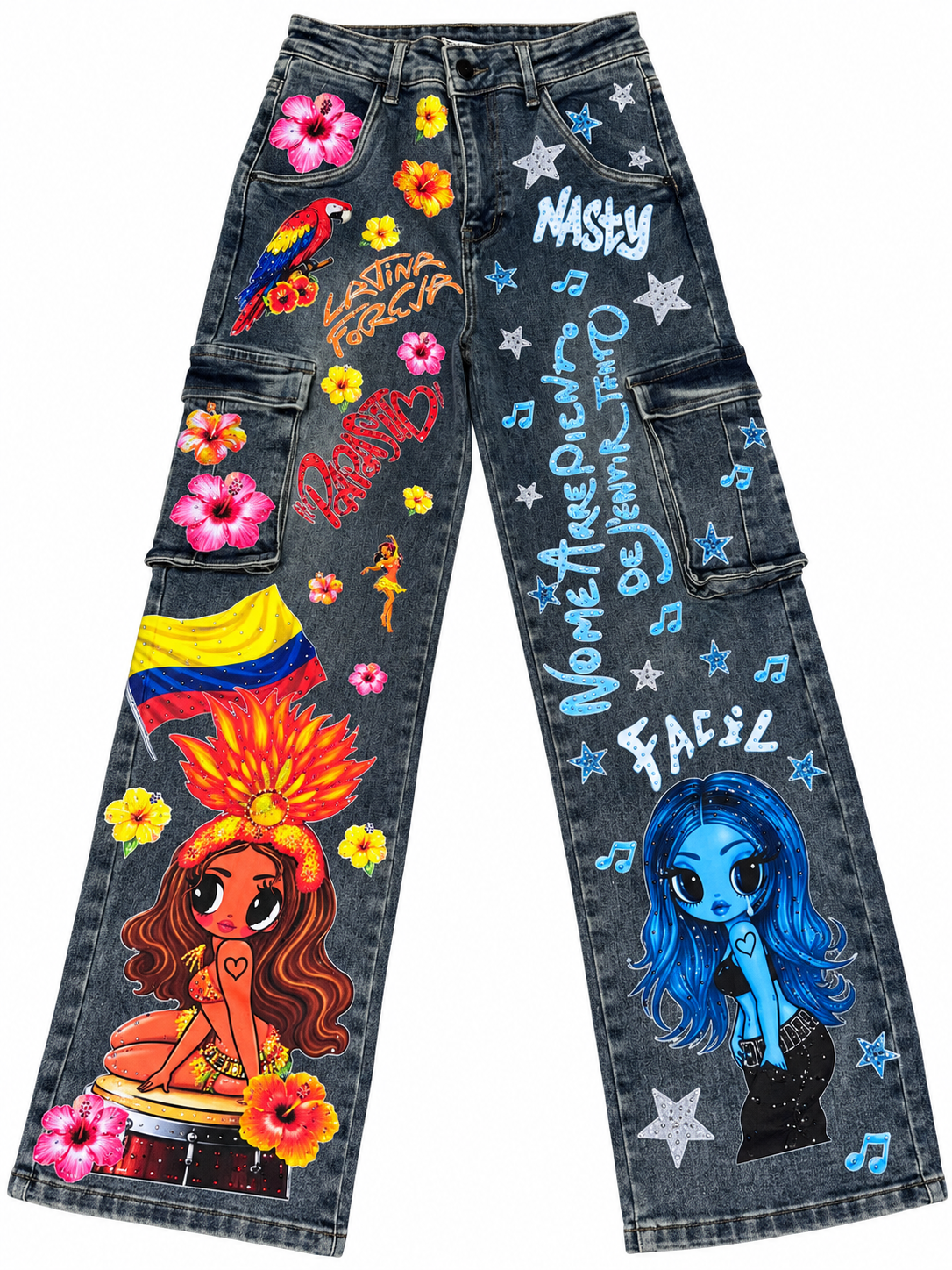 Pantalón estampado Karol G cargo