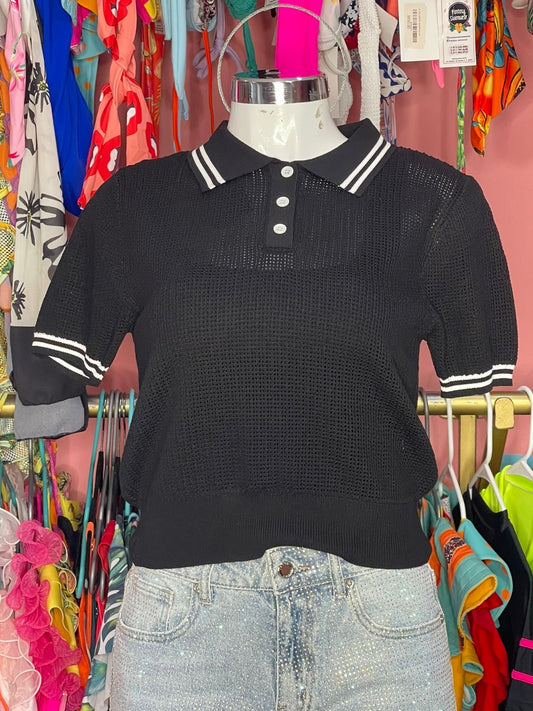 Playera tipo polo de punto