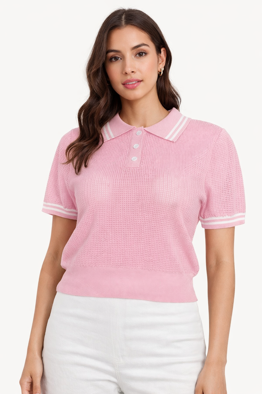 Playera tipo polo de punto