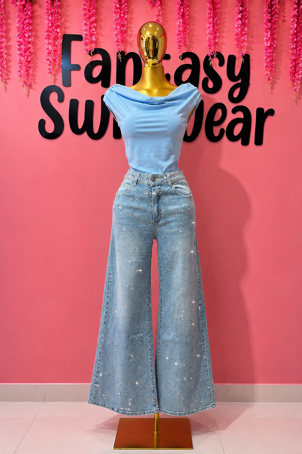 Pantalón kosh cinto brillos