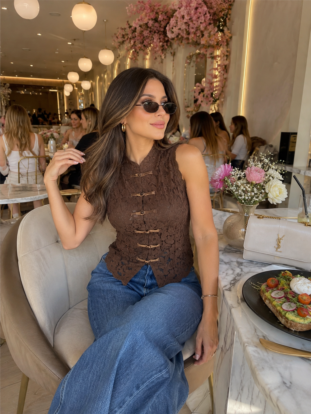Blusa tina café