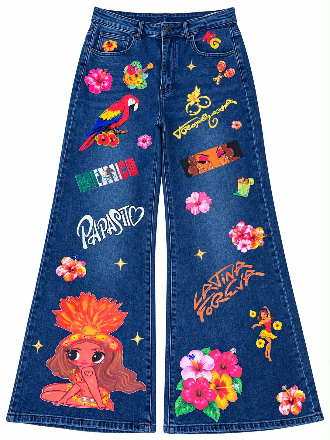 Pantalón estampado Karol G wide leg