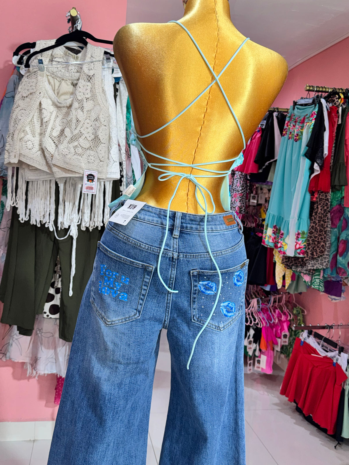 Pantalón estampado Karol G wide leg
