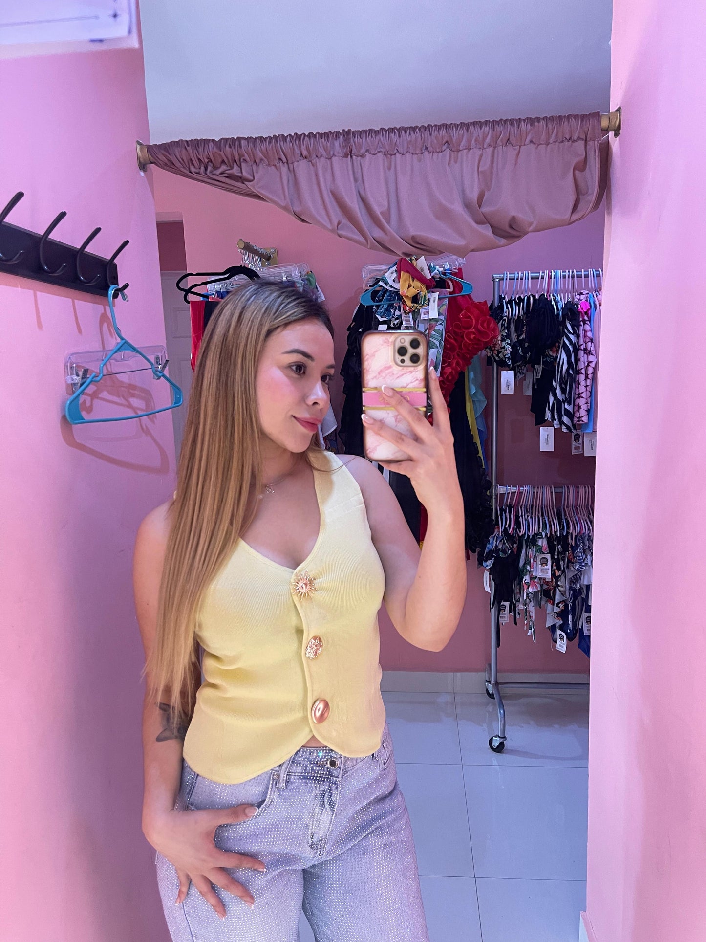 Chaleco botones dorados