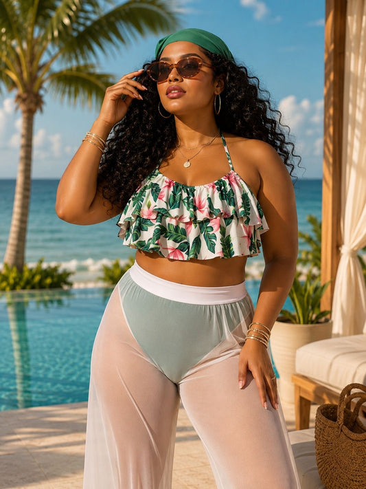 Pantalón de mesh blanco