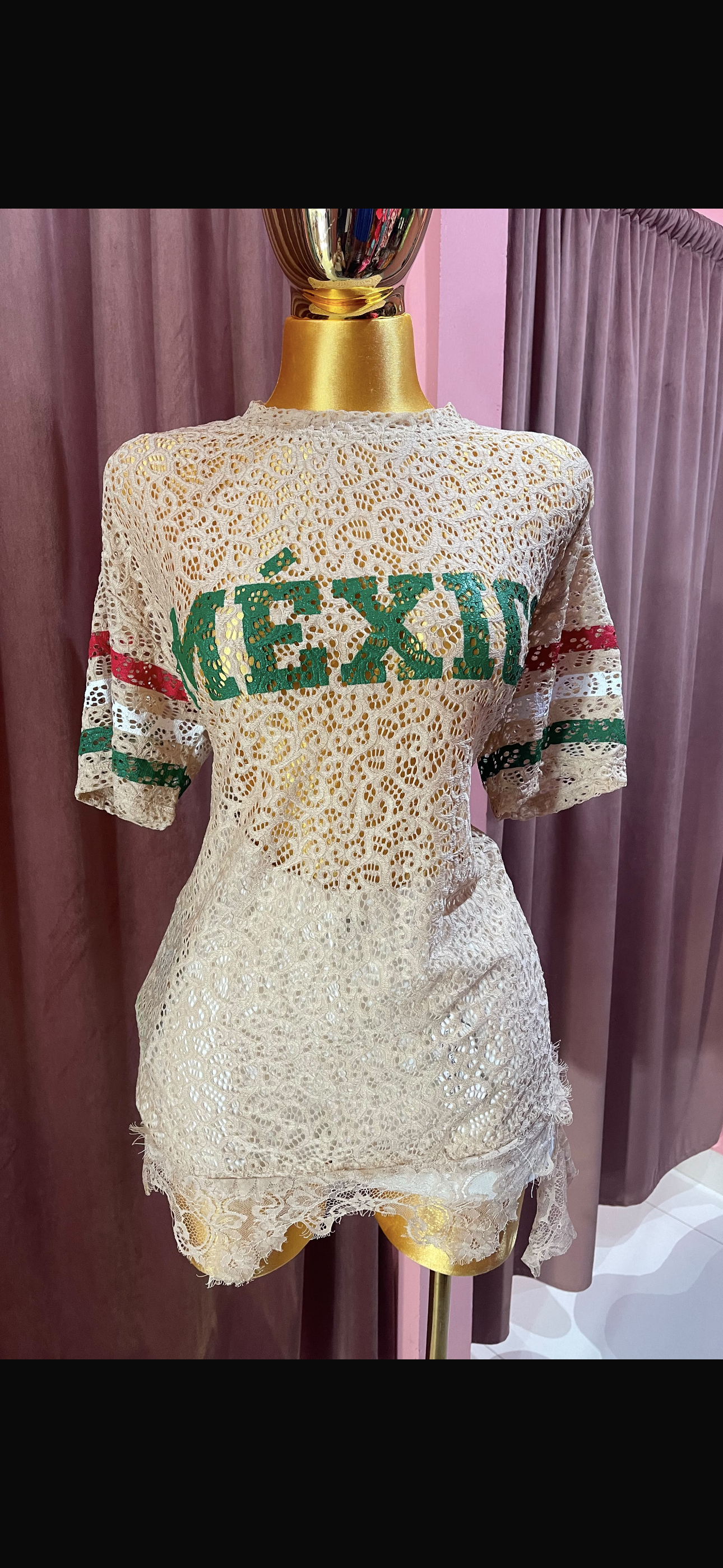 Blusa Mexicana Glam Beige