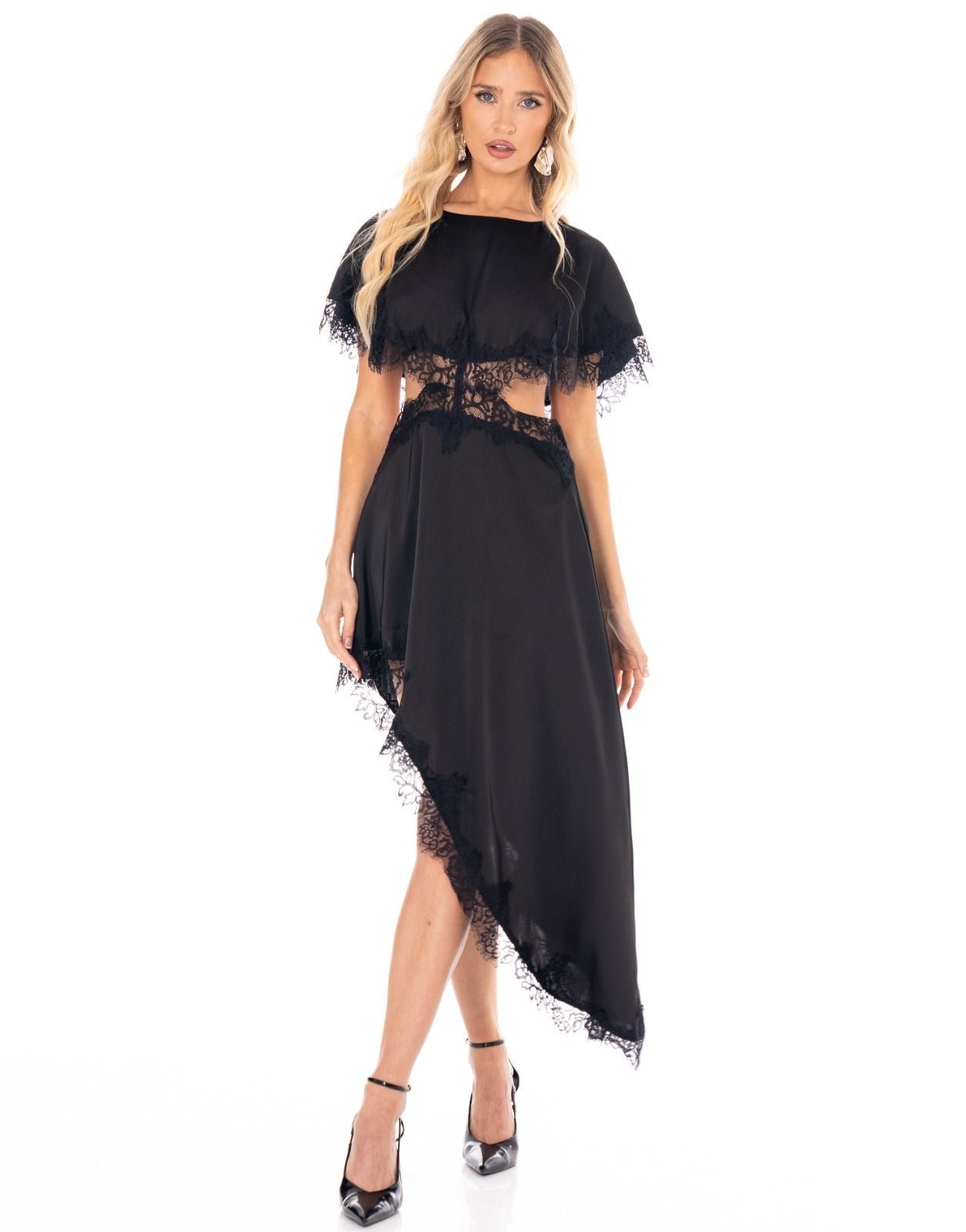 Vestido negro satin