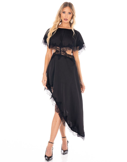 Vestido negro satin