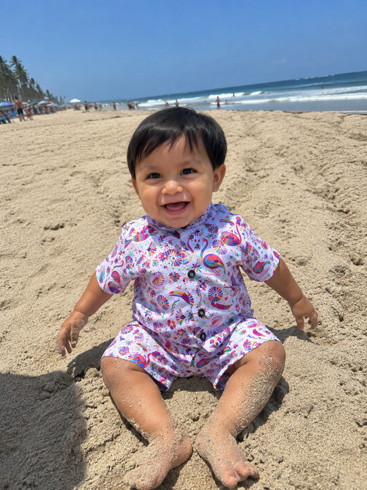 Tenango blanco short niño (no incluye camisa)