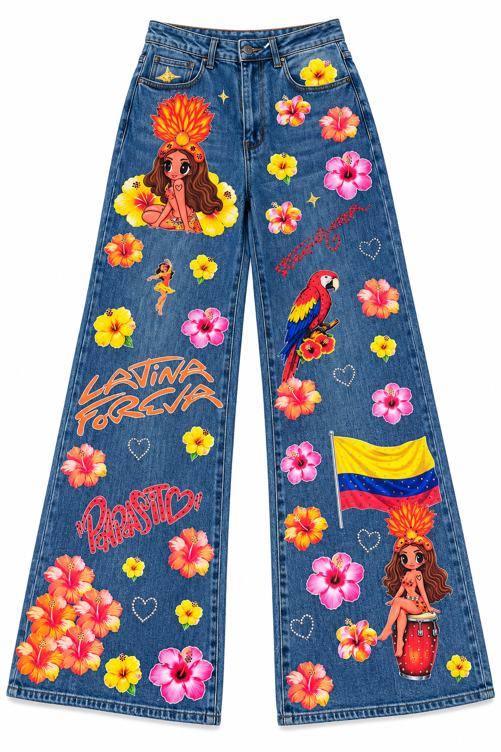Pantalón estampado Karol G wide leg
