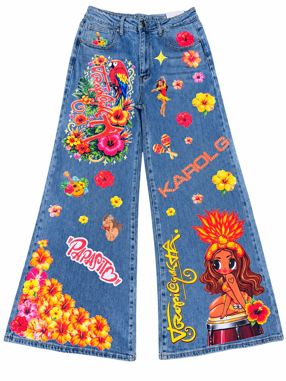Pantalón estampado Karol G wide leg