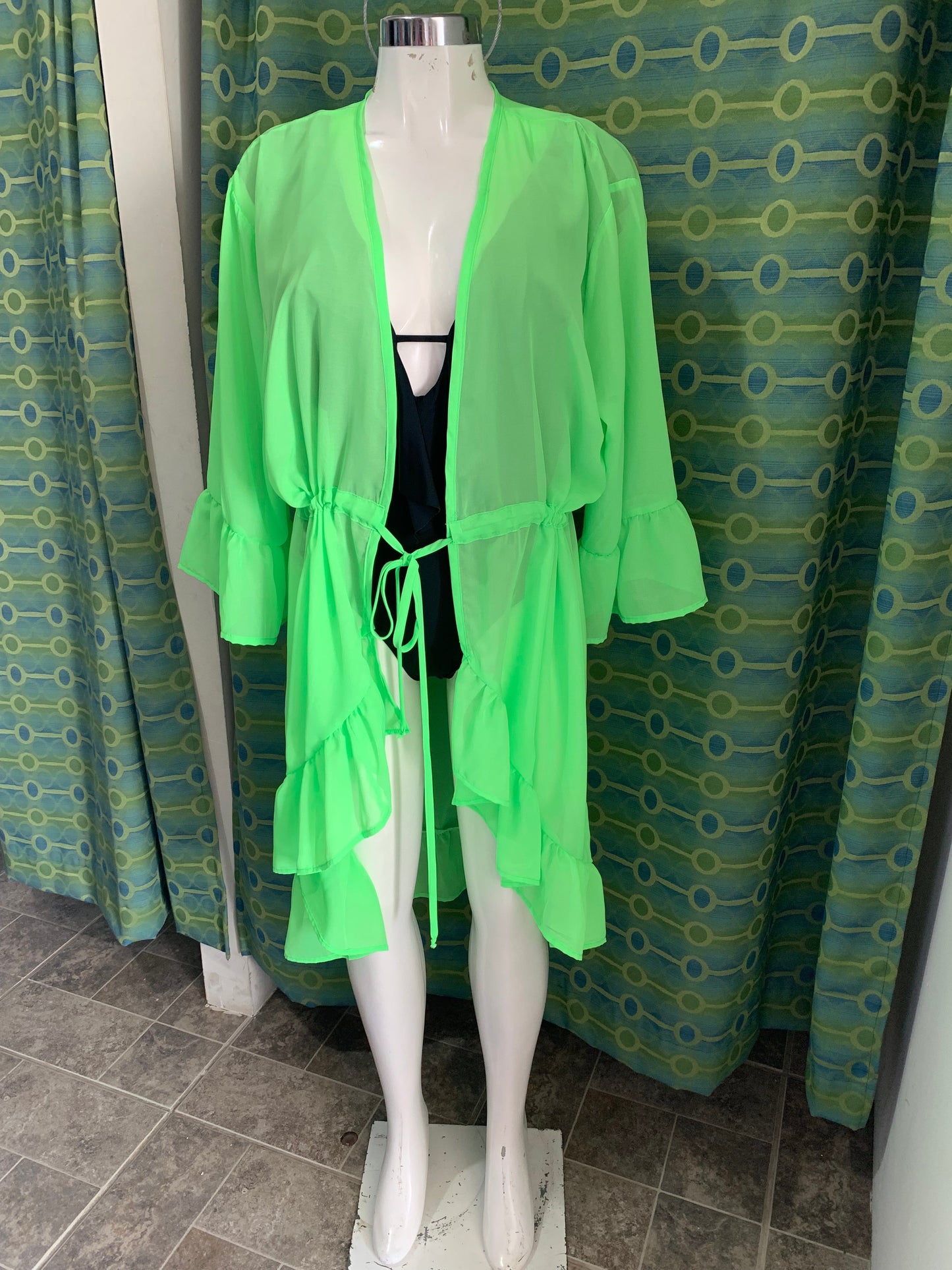 Kimono verde fosfo