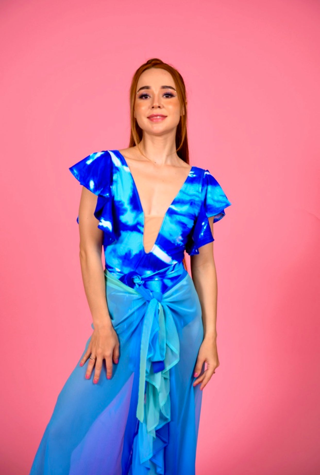 Falda Azul tie dye